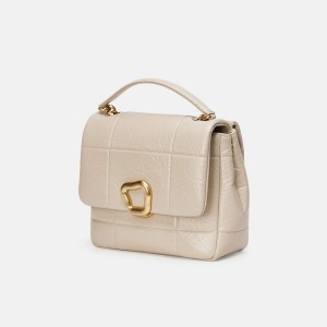 Beige Songmont Medium Chocolate Shoulder Bag | CANADA DVESOW