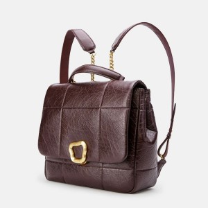 Burgundy Songmont Medium Chocolate Backpack | CANADA JKRWOV