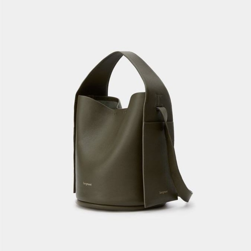 Dark Green Songmont Drippy Bucket Bag | CANADA QBGEMS